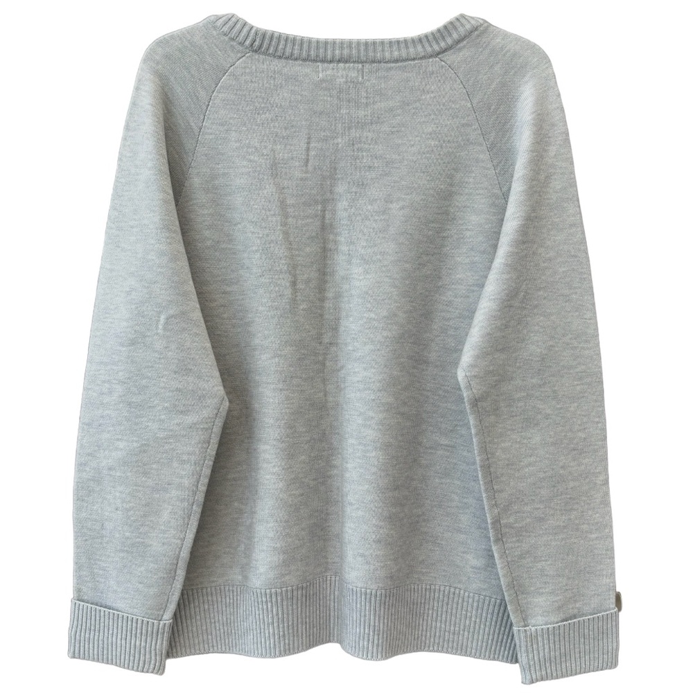 Luxury Knit Sweater Cozy Buttery Soft Pullover Jumper Neutral Gray Size Large - Picture 4 of 16